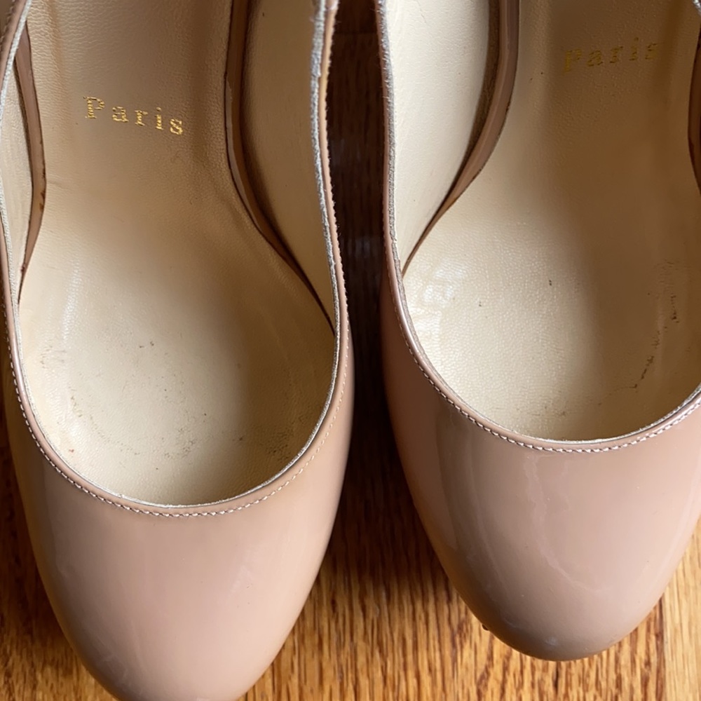 Nude Christian Louboitin Wedge sandals - Picture 3 of 8
